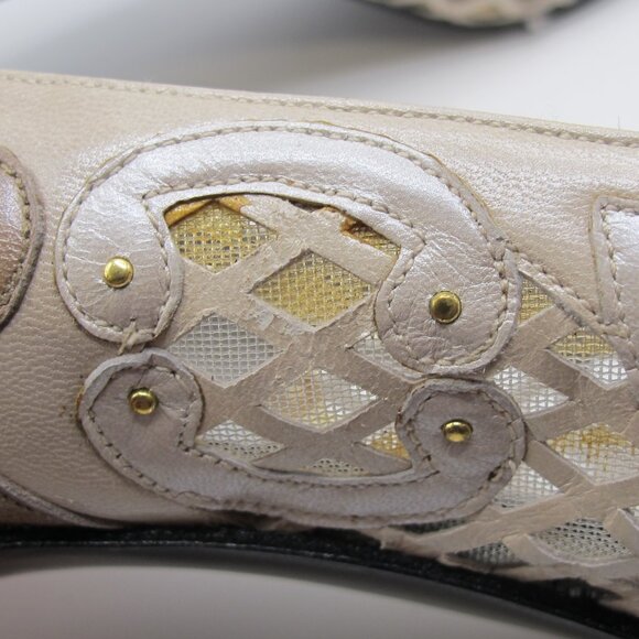 Magaret Jerrold brown and bone cut-work leather heels - 8.5N - Picture 10 of 15